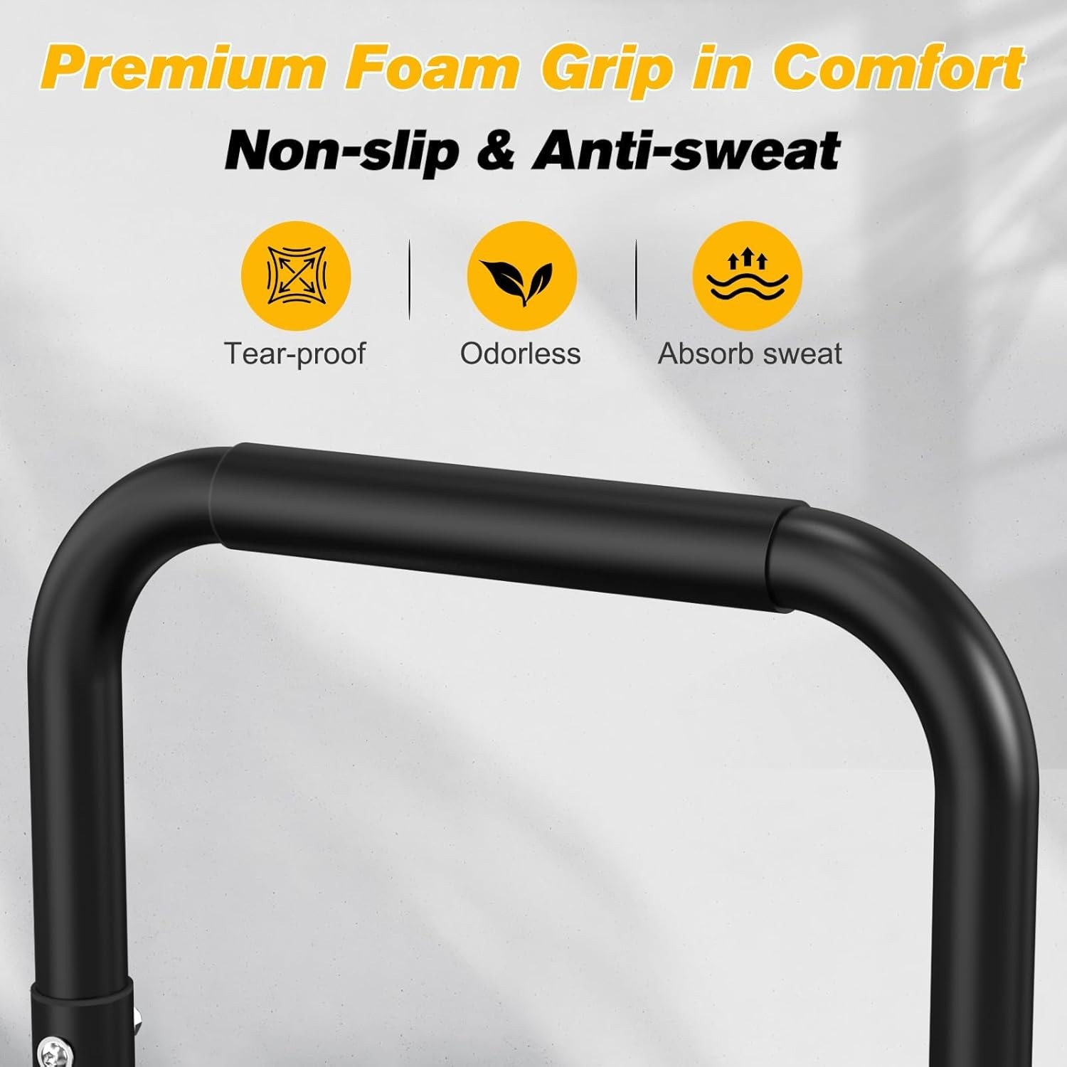 660LBS Heavy-Duty Dip Station with Comfortable Foam Handles - Workout Anywhere!