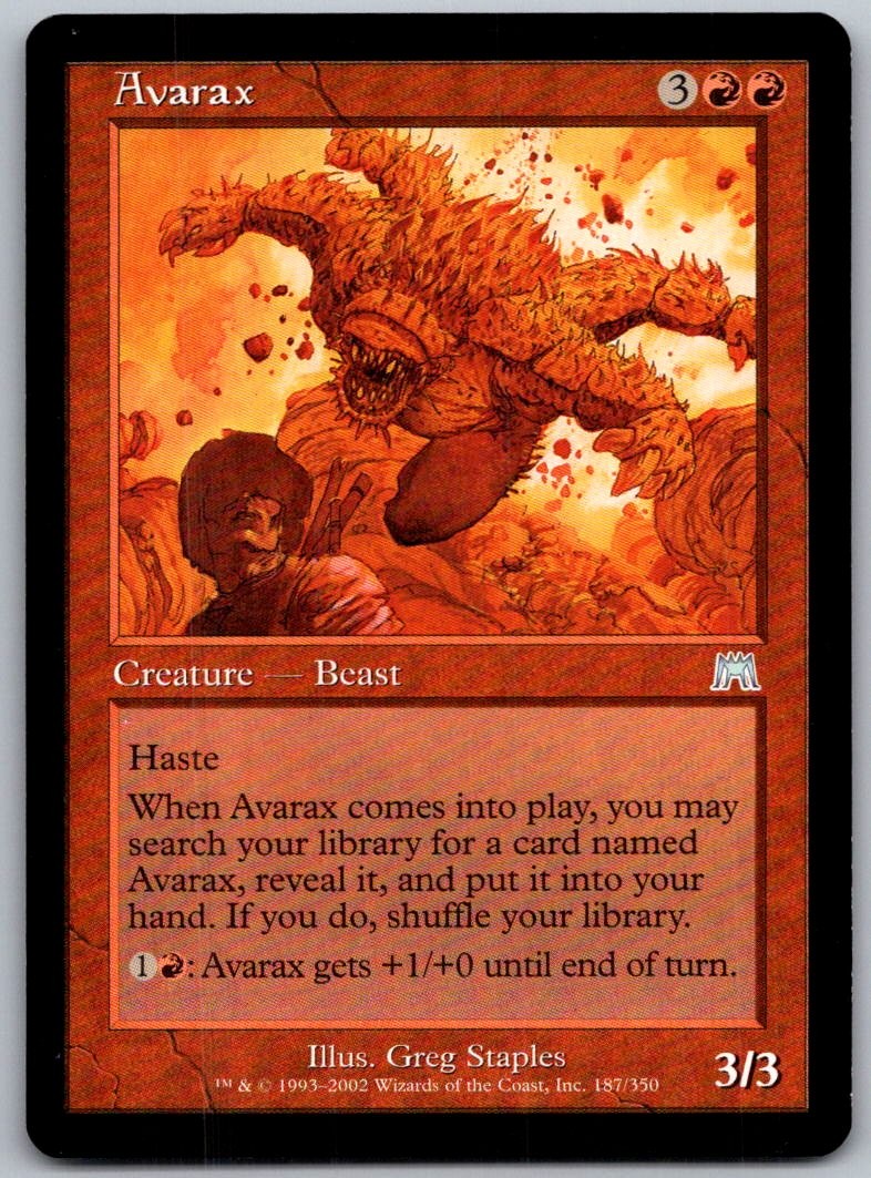 Avarax 187 Uncommon Onslaught Magic: The Gathering Lightly Played
