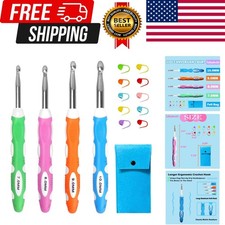 Large Crochet Hooks for Arthritic Hands, Ergonomic Crochet Hook Size L M N P ...