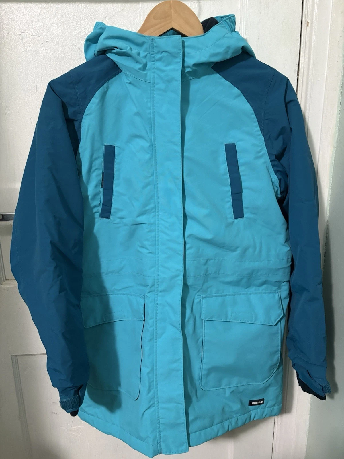 Lands’ End Girls XL Squall Waterproof Parka Winter Coat insulated jacket