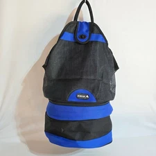 IceCap Backpack Cooler Bag Black Blue Insulated Bottom Compartment 23x12x10