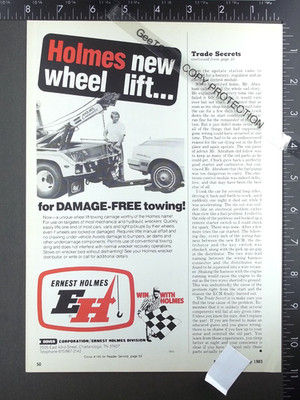 1983 ADVERTISING for Dover Corp Ernest Holmes Co Commander wheel lift tow truck