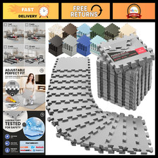 Interlocking Foam Gym Mats Set - 18 Pcs EVA Flooring for Home Workout, Exercise,