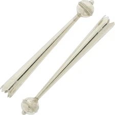 Pair of Sterling Silver Bolo Tips #2 Long 8mm Bead