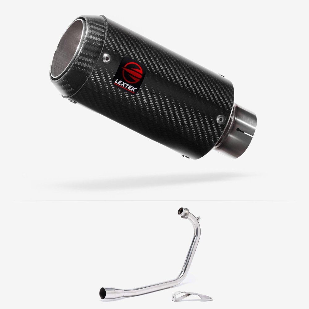 Lextek CP8C Carbon Fibre Exhaust System 150mm for Lexmoto ZSB 125