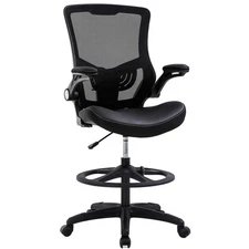 Drafting Chair Ergonomic Tall Office Chair Standing Desk Chair with Flip Up A...