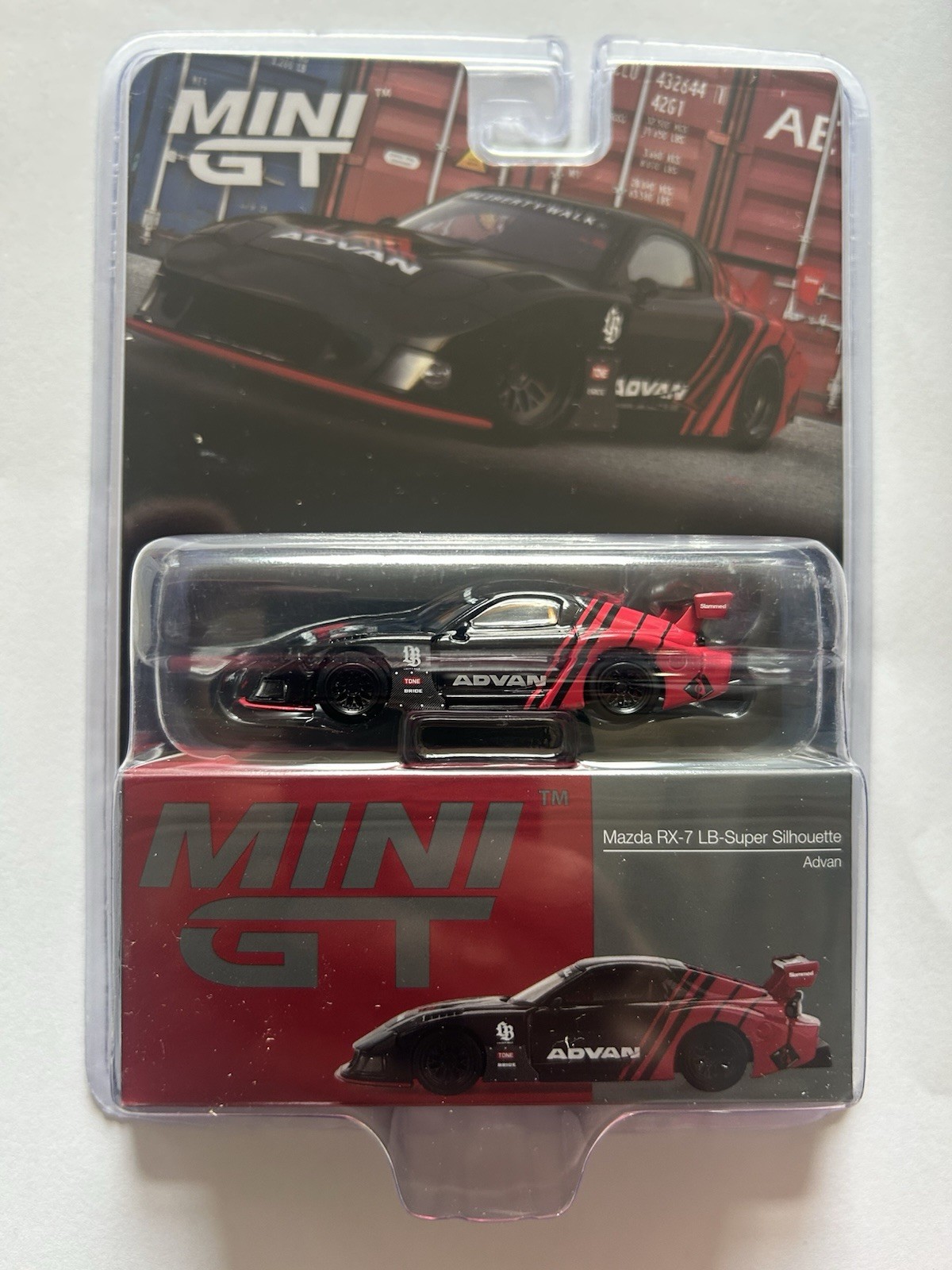 Mini GT 1:64 Mazda RX-7 LB-Super Silhouette Advan #983 Blister Packaging LBWK