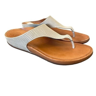 FitFlop Banda Opul Leather Toe-Post Comfort Sandals Thong Size 7