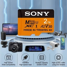 SONY Micro SD Card 2TB 512GB 256GB 128GB TF Memory Card Extreme 1TB U3 4K High