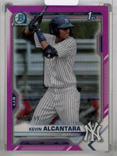 2021 Topps Bowman Chrome Kevin Alcantara Prospects Fuchsia Refractors /199