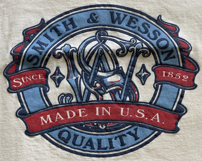 VTG Smith & Wesson Made In USA Since 1852 Quality XL Tshirt Some Staining White
