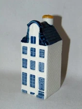 KLM Incised #59 Blue DELFT BOLS Holland Porcelain Miniature House Empty Bottle