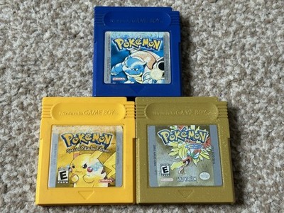 Pokemon Gelb 3 Spiele Lot Nintendo Game Boy Color US UK Selten Versand Weltweit!