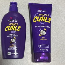 Aussie Miracle Curls Frizz Taming Curl Cream detangling milk for Curly Hair