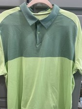 GOLF Under Armour Heat Gear Mesh Polo Shirt Green Men's 2XL Excellent