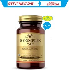 Solgar Vitamin B-Complex 50 High Potency 100 Vegetable Capsules