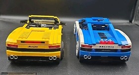 Lego Racers Lamborghini Gallardo LP 560-4 Lot 8214 Polizia & 8164 Yellow 99% ++