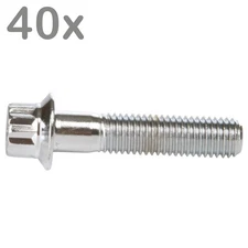 40 wheel bolts M7x32 steel chrome-plated for BBS Rial Schmidt O.Z. Dynatech Car