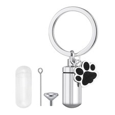 Key Chain Cremation Urn Keychain Memorial Jewelry for Perfume Container Tube