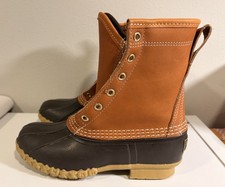 LL Bean Bean Boots Insulated 8 Tan Brown Gum Women s 5 M Made In USA New