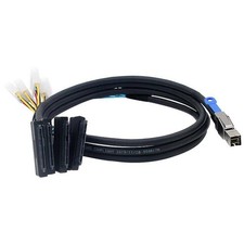 1M Mini SAS HD SFF8644 To 4 SAS 8482 29P Server Cable Power 6Gbps 28AWG