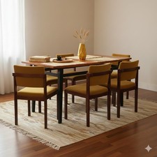 Tavolo Vintage Italia Anni 60 Tavolo design Legno tinto Ebano Impiallacciato