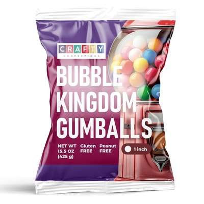 Chewing Gum for Kids - 1 Inch Large Gumballs - 50 Pcs Gum Balls - Assorted Fl...