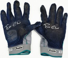 Robinson Cano Signed Blue & Gray Franklin Game Used Batting Gloves Mariners