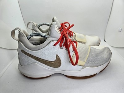 Nike PG 1 Ivory Basketball Shoes Men's 9 White Athletic Court Workout Sneakers