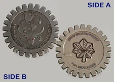 Gear - Shaped Challenge Coin: Making The Unknown Happen,Commander's Excellence#3