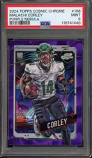 2024 Topps Cosmic Chrome MALACHI CORLEY #168 RC Rookie Purple Nebula /150 PSA 9