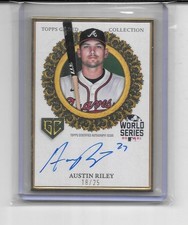 2025 TOPPS GILDED AUSTIN RILEY WORLD SERIES AUTO ON CARD AUTOGRAPH #18/25 BRAVES