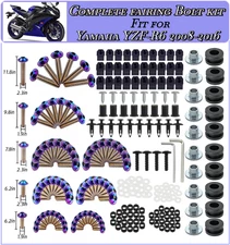 236PCS Purp-Blue Irid. Complete Fairing Bolt Screws for Yamaha YZFR6 2008-2016