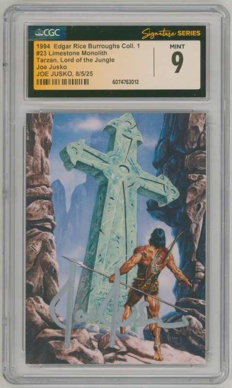 Joe Jusko Art Signed CGC SS 9 Edgar Rice Burroughs Card Tarzan Lord of / Jungle