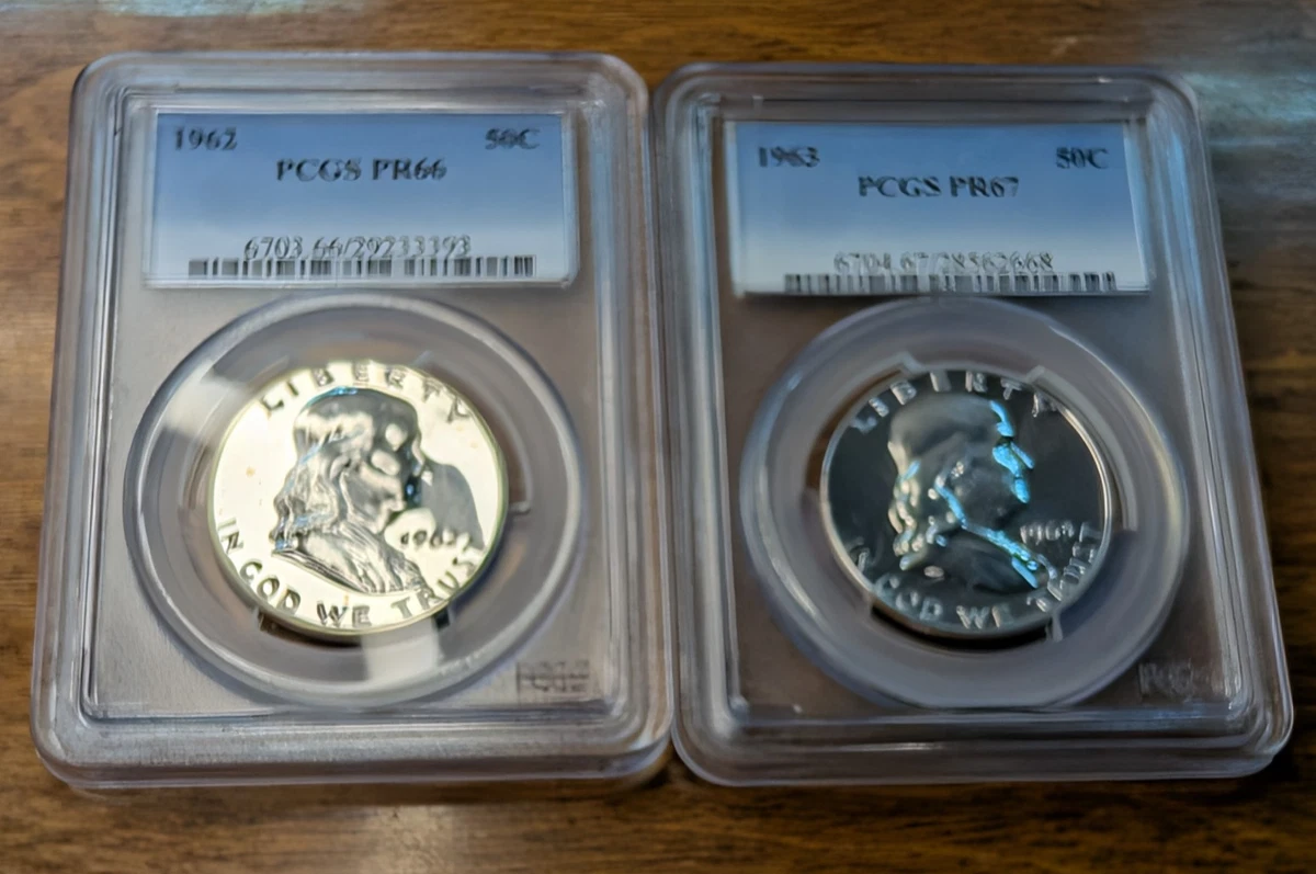 Proof PR 67 Graded 1962 Franklin Half Dollars (1948-1963) for sale