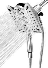 Shower Head High Pressure, Brushed Nickel, Handheld Rain 2-in-1 Combo, 9 Sprays