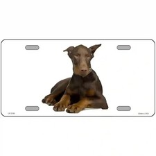 Doberman Pinscher Dog Novelty Motorcycle Plate Tag Sign Car Truck Wall Home