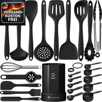 Silikon Kochutensilien Set 25-Tlg HitzebestäNdig SpüLmaschinenfest FüR KüChe & B