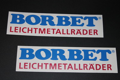 Borbet Leichtmetallräder Alufelgen Rim Alufelgen Aufkleber Sticker Decal Bapper 