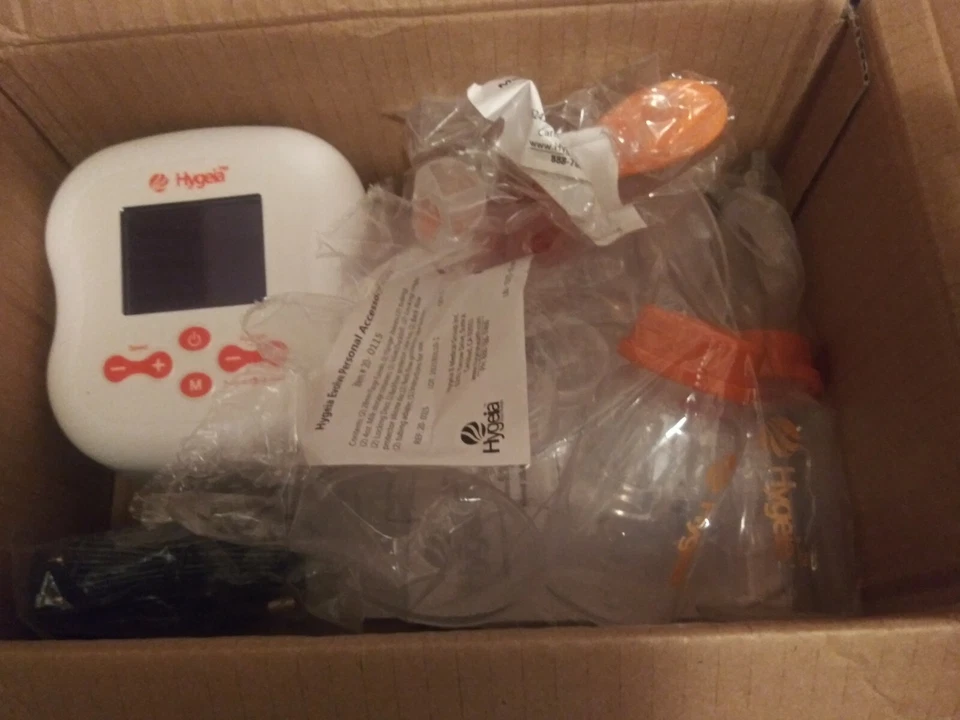 Juego extractor de leche eléctrico doble hygeia. Foto 3 de 4