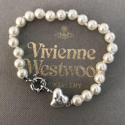 Vivienne Westwood Bracelet Pearl Heart Silver NO BOX [EJ921 | eBay