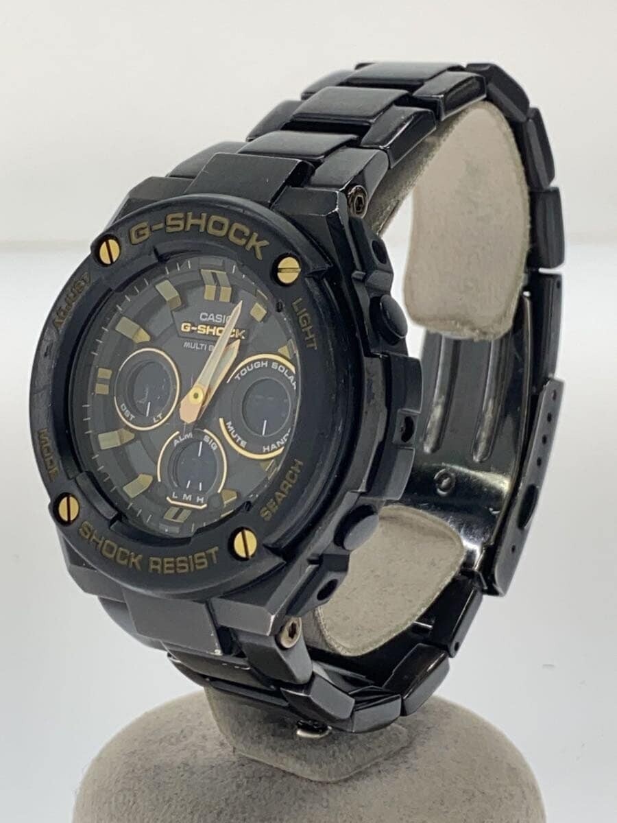 （T543）CASIO G-SHOCK GST-W300BD-1AJF CASIO G-SHOCK GST-W300BD-1AJF Black Metal Tough Solar