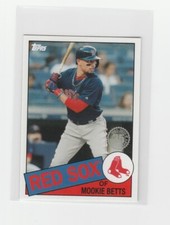 MOOKIE BETTS TOPPS MINI ON DEMAND 1985 INSERT RED SOX #21 2020 35TH ANNIVERSARY