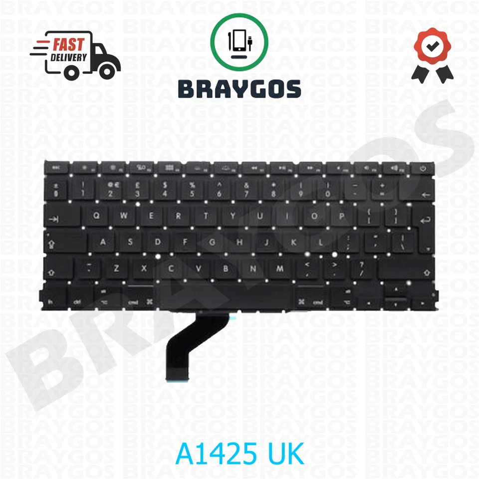 For Apple MacBook Pro 13" Retina A1425 2012 2013 UK Laptop Keyboard Replacement - Image 2 of 3