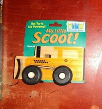 Montgomery Schoolhouse My Little Scoot Bulldozer Car Wooden Train see pics.