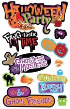 3D Halloween Party Stickers
