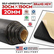 20MM 59"x12" Rubber Adhesive Pads Closed Cell Foam Sheet Neoprene Insulation pad