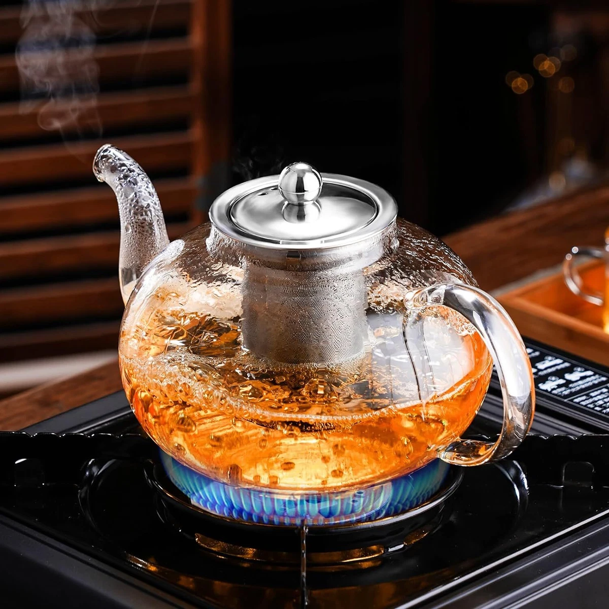 Glass stove outlet top tea kettle