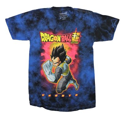 Dragon Ball Z New Adult T-Shirt - Colorful Tie Dye of Flexing Vegeta