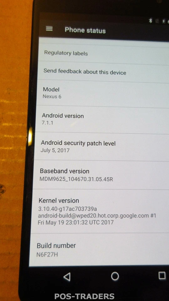 MOTOROLA NEXUS 6 32GB 5.96" 13MP NFC 3GB RAM Smartphone Blue ANDROID 7.1.1 Phone - Image 4 of 4